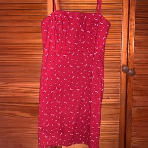 Floral Red Straight fit dress
